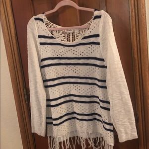Off white stripe top